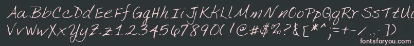 Lehn134 Font – Pink Fonts on Black Background