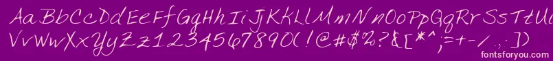 Lehn134 Font – Pink Fonts on Purple Background