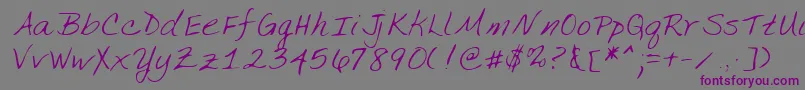 Lehn134 Font – Purple Fonts on Gray Background