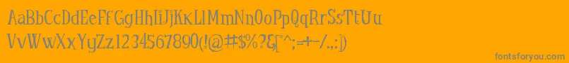 LittleTroubleGirlTt Font – Gray Fonts on Orange Background