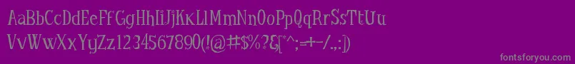 フォントLittleTroubleGirlTt – 紫の背景に灰色の文字