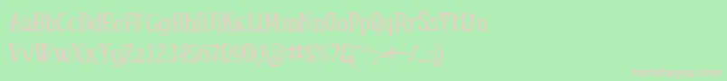 LittleTroubleGirlTt Font – Pink Fonts on Green Background