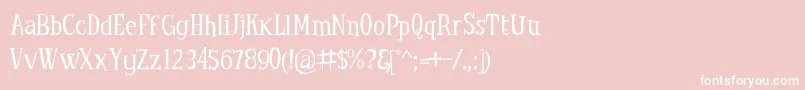 LittleTroubleGirlTt Font – White Fonts on Pink Background