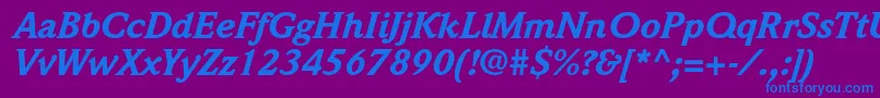 WeidemannstdBlackitalic Font – Blue Fonts on Purple Background