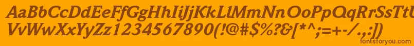 More about WeidemannstdBlackitalic Font WeidemannstdBlackitalic Font – Brown Fonts on Orange Background
