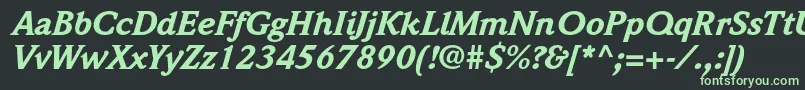 More about WeidemannstdBlackitalic Font WeidemannstdBlackitalic Font – Green Fonts on Black Background