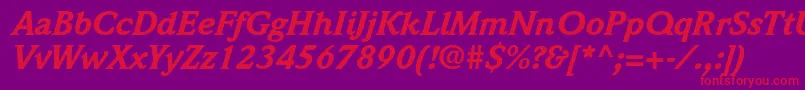 fuente WeidemannstdBlackitalic – Fuentes Rojas Sobre Fondo Morado