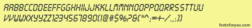 Lcdd-fontti – mustat fontit keltaisella taustalla