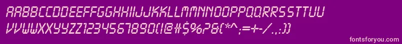 Lcdd Font – Pink Fonts on Purple Background