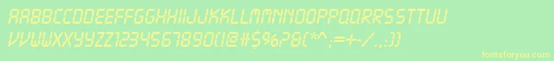 Lcdd Font – Yellow Fonts on Green Background