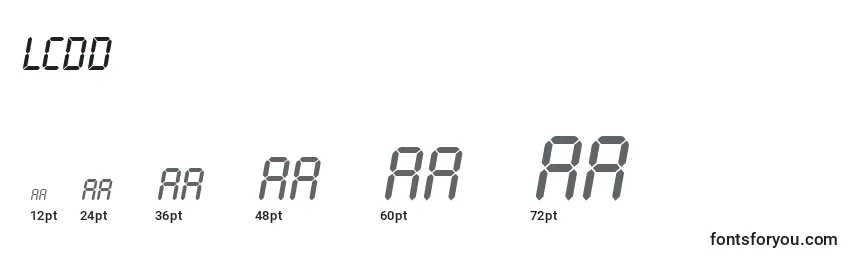 Lcdd Font Sizes