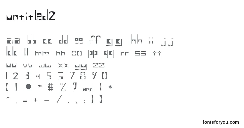 Шрифт Untitled2 – алфавит, цифры, специальные символы