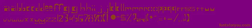 Untitled2 Font – Brown Fonts on Purple Background