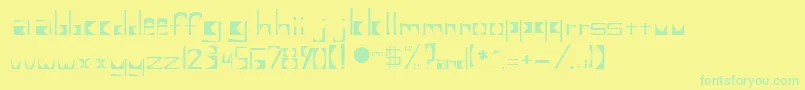 Шрифт Untitled2 – зелёные шрифты на жёлтом фоне