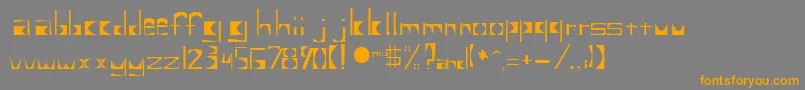 Untitled2 Font – Orange Fonts on Gray Background