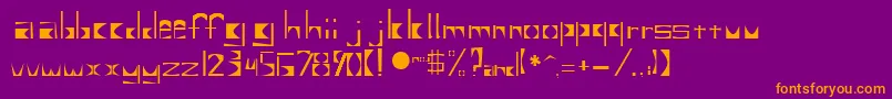 Untitled2 Font – Orange Fonts on Purple Background