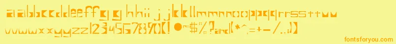 Untitled2 Font – Orange Fonts on Yellow Background