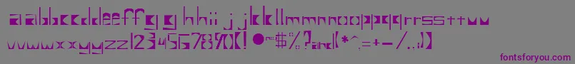 Untitled2-fontti – violetit fontit harmaalla taustalla