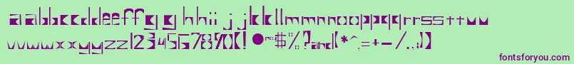 Untitled2 Font – Purple Fonts on Green Background