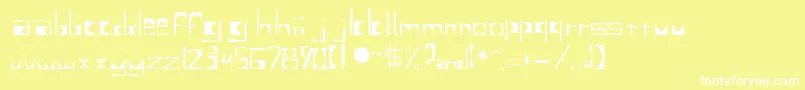 フォントUntitled2 – 黄色い背景に白い文字