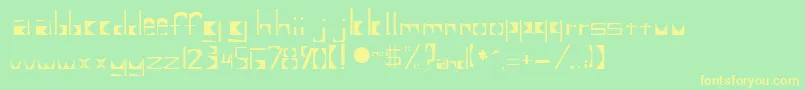 Untitled2 Font – Yellow Fonts on Green Background