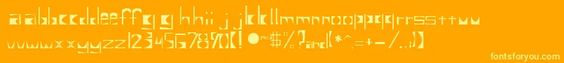 フォントUntitled2 – オレンジの背景に黄色の文字