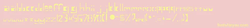 Untitled2 Font – Yellow Fonts on Pink Background