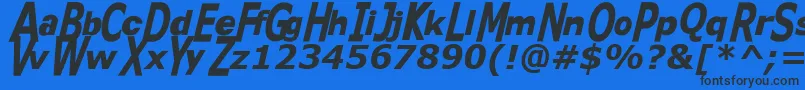 Kittkat Font – Black Fonts on Blue Background