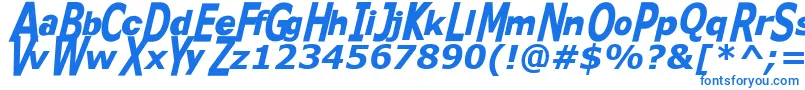 Kittkat Font – Blue Fonts on White Background