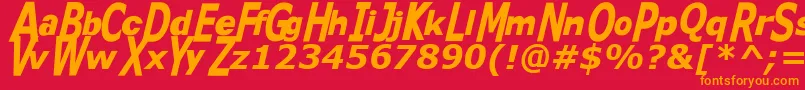 Kittkat Font – Orange Fonts on Red Background