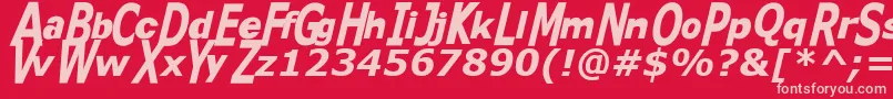 Kittkat Font – Pink Fonts on Red Background