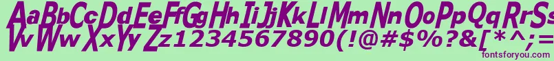 Kittkat Font – Purple Fonts on Green Background