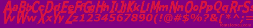 Kittkat Font – Red Fonts on Purple Background