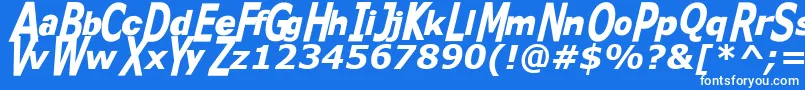 Kittkat Font – White Fonts on Blue Background