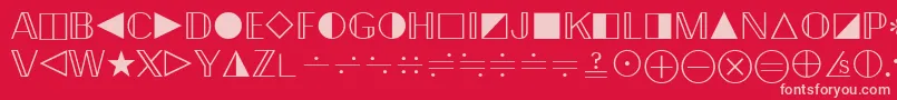 MathematicalPi6 Font – Pink Fonts on Red Background