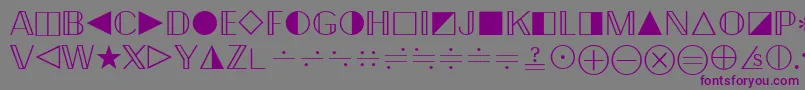 MathematicalPi6 Font – Purple Fonts on Gray Background