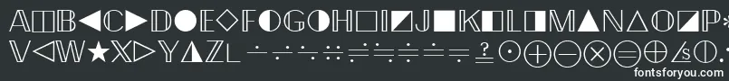 Czcionka MathematicalPi6 – białe czcionki na czarnym tle