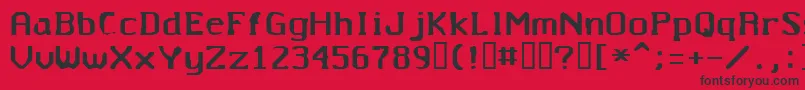 Untitted Font – Black Fonts on Red Background