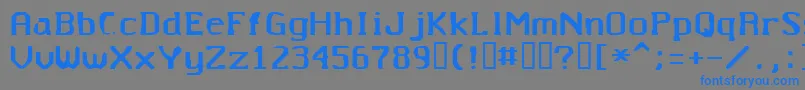 フォントUntitted – 灰色の背景に青い文字