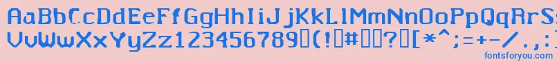 Untitted Font – Blue Fonts on Pink Background