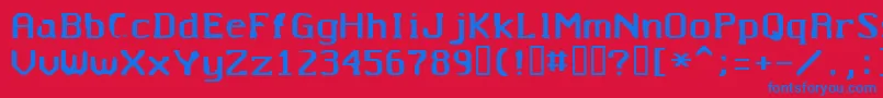 フォントUntitted – 赤い背景に青い文字