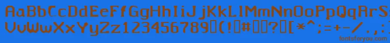 Untitted Font – Brown Fonts on Blue Background
