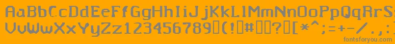Untitted Font – Gray Fonts on Orange Background