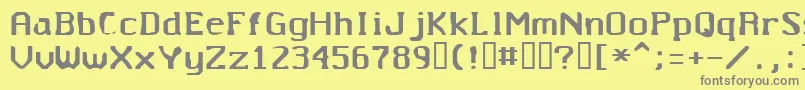Untitted Font – Gray Fonts on Yellow Background