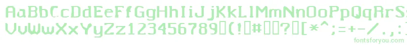 Untitted Font – Green Fonts on White Background