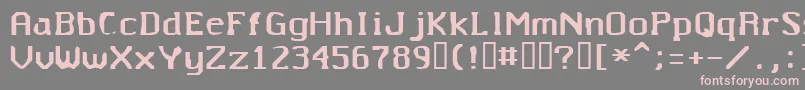 Untitted Font – Pink Fonts on Gray Background