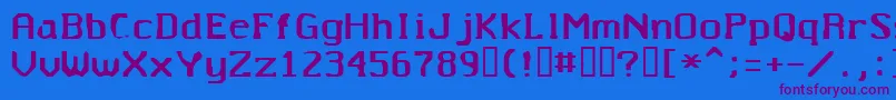 Untitted Font – Purple Fonts on Blue Background