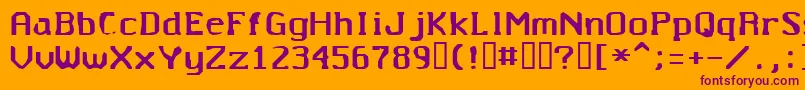 Untitted Font – Purple Fonts on Orange Background