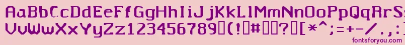 Untitted Font – Purple Fonts on Pink Background