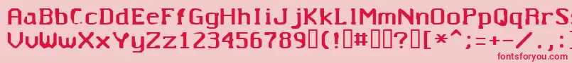 Untitted Font – Red Fonts on Pink Background